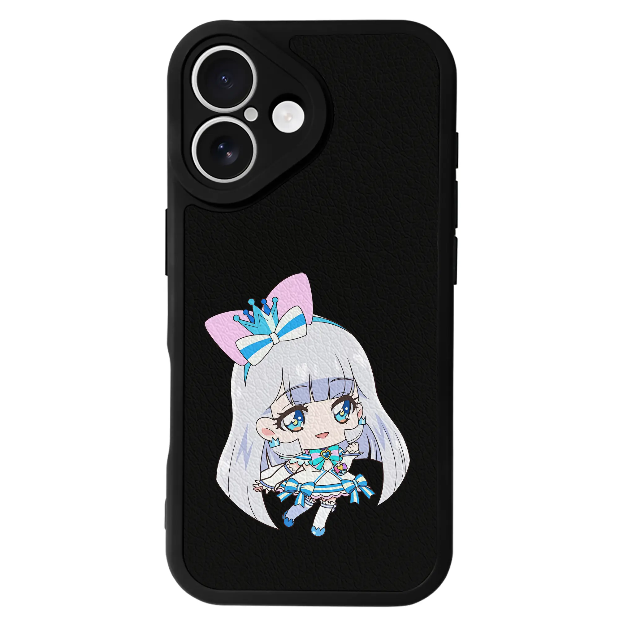 わんだふるぷりきゅあ グッズ 猫屋敷ユキ - IPhone 16シリーズ対応 ・ シリコンスマホケース ・ レザー調 ・ 高精度フィット ・ 耐衝撃 ・ ワイヤレス充電対応 ・ 精密カット